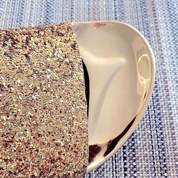 Kali Gold Glittery Slide Sandals - Picture 7 of 8